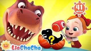 Surprise Eggs Song 2  Dinosaur Song  Baby Shark  More LiaChaCha Kids Songs amp Nursery Rhymes [upl. by Yajiv]