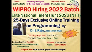 3 Wipro  Coding Questions  Solved by DrERaju [upl. by Mcknight]