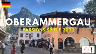 A walk in Downtown Oberammergau  Passion Play 2022 [upl. by Naillij]