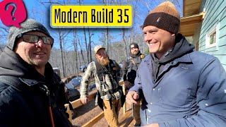 Modern Home Build  35  railing blocking metal siding wall prep  HVAC platform [upl. by Eissen]