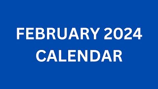 February 2024 Calendar with Holidays in USA UK India Canada Australia  February 2024 Holidays [upl. by Nagah]