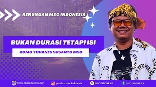 RENUNGAN HARIAN KATOLIK  BUKAN DURASI TETAPI ISI  ROMO YOHANES SUSANTO MSC  2 NOVEMBER 2023 [upl. by Messing]