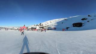 Cardrona Ski field learning snowboard in 360 VR [upl. by Neslund]