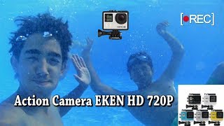 Aksiyon Kamerası Havuzda Kutu Açılımı EKEN HD 720p [upl. by Waynant]