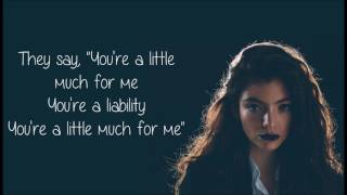 Lorde Liability lyrics [upl. by Haldi]