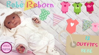 12 Outfits para Bebé Reborn  Le probamos ropita de bebé a Lindea [upl. by Ahsataj]