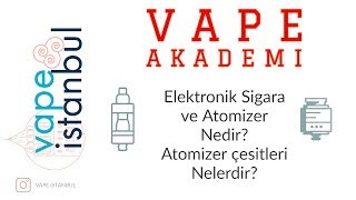 Vape Akademi 1  Elektronik Sigara Nedir Atomizer Çesitleri Nelerdir RDA RTA RDTA ve Hazır Coil [upl. by Haymes]