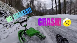 My WORST SNOWRACER CRASH [upl. by Lorene30]