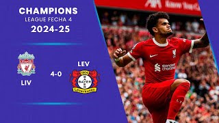 LIVERPOOL 40 BAYER LEVERKUSEN  TRIPLETE DE LUIS DIAZ  PARTIDO COMPLETO  AMATEUR RADIO [upl. by Ylrbmik]