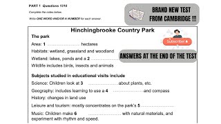 Cambridge 19 Listening Hinchingbrooke Country Park [upl. by Naruq]