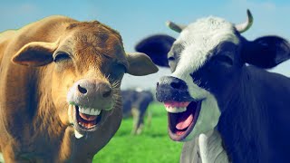 FUNNY COW DANCE 10 │ Cow Song amp Cow Videos 2024 [upl. by Allisan]