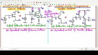 Source Follower and Emitter Follower  AC Small Signal Analysis  Voltage gain and Output Impedance [upl. by Finegan989]