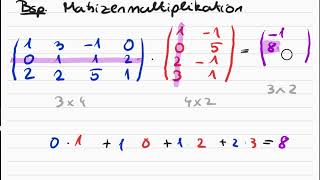 Matrizenmultiplikation  MatheBeispiele [upl. by Zug]