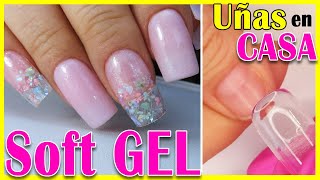 Uñas SOFT GEL Gel X con TIPS COMPLETOS ❤ Básico y Encapsulado 💜 Paso a Paso Uñas en CASA Fácil [upl. by Dallas178]