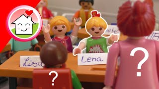 Playmobil Familie Hauser  Schulanfang mit Überraschungen  Geschichte mit Lena [upl. by Annayar]