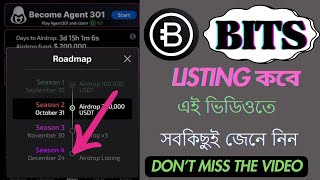 Bits Airdrop Listing Date  Bits Airdrop Listing Date Bangla  Bits Telegram Airdrop [upl. by Normand]