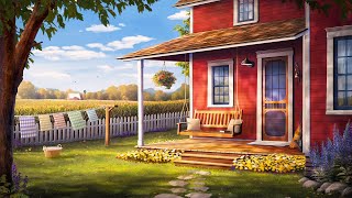 Idyllic Summer Farmhouse Ambience with Birds Breeze amp Distant Chimes [upl. by Alvan392]