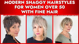 Modern Shaggy Hairstyles For Women Over 50 With Fine Hair [upl. by Deirdre240]