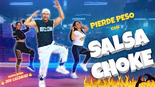 SALSA CHOKE Zumba 🔥 Cardio Baile Cali flow latino  DANCE WORKOUT [upl. by Clemmie736]