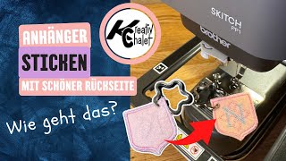 Filzanhänger mit schöner Rückseite sticken Brother Skitch PP1 und Artspira [upl. by Gillmore]