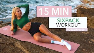 15 MIN SIXPACK WORKOUT  Medium with Beginner Alternatives  for lower upper amp side abs [upl. by Monique]