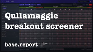 Exploring the basereport Screener with the Qullamaggie Breakout Setup [upl. by Hendricks]