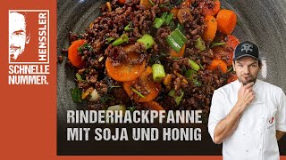 Schnelles Rinderhackpfanne mit Soja und Honig Rezept von Steffen Henssler  Günstige Rezepte [upl. by Emaj681]