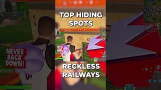 TOP HIDING SPOTS  ReckLess Railways fortnite fortniteranked fortnitetips [upl. by Lust158]