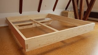 DIY MassivholzBett selber bauen [upl. by Tomasina]