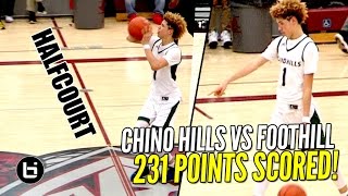 Chino Hills CRAZY SHOW Continues FULL Highlights LaMelo Ball Halfcourt Shot LiAngelo SCORES 65 [upl. by Kristianson]