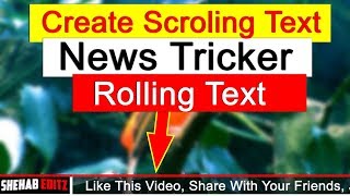 How To Create News TrickerScrolling Text  After Effects Tutorial  Rolling Text [upl. by Odnama]