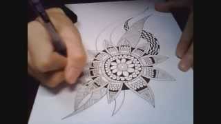 Doodle Botanical Zentangle [upl. by Sinne]