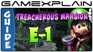 Luigis Mansion 2 Dark Moon Treacherous Mansion E1 Gem Boo amp Puzzle Guide amp Walkthrough 100 [upl. by Aivad]