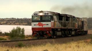 AUSTRALIAN TRAINS SOUTH AUSTRALIAN DESERT [upl. by Nahs257]