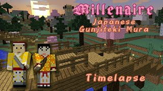 Timelapse Millenaire Minecraft  Japanese Gunjiteki Mura [upl. by Combes]