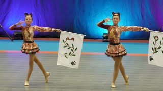 MAJORETTES DIAMENT Płońsk  flag duo  Mażoretki  Ostrava 2024 WM Championship IFMS [upl. by Htebaile]