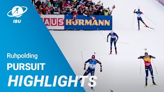 World Cup 2324 Ruhpolding Men Pursuit Highlights [upl. by Udela]