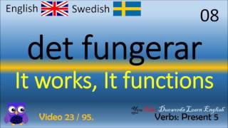 23 Verbs Present 5 Verb Present Svenska  Engelska Ord  Swedish  English engelska språket ord [upl. by Baun]