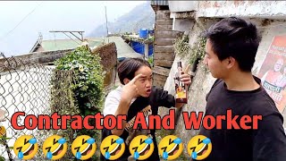 Contractor And Worker 🤣🤣New ComedyRising boys 😜🤣 [upl. by Anairdna]