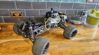 hpi savage xl 59 converted to zenoah clone 32cc [upl. by Ayinat]