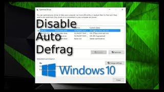 Disable Automatic Defrag Windows 10 [upl. by Hershel]