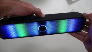 Portable bluetooth speaker review with LED lights  Kmart [upl. by Jovita962]