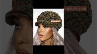 Crochet Newsboy Cap Green Multi by Razonda Lee crochetfashion [upl. by Aihsetal780]