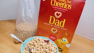 Unboxin Doxin  Honey Nut Cheerios Dad Happy Heart Shapes Limited Edition [upl. by Dowzall279]