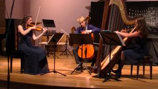 Drei russische Lieder Michael Glinka violin cello and harp [upl. by Irmo]