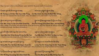 ☸Buddhist Prayer With Tibetan amp English LyricsAmitabha Pureland AspirationDemon MonlamMonks [upl. by Lilli87]