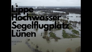 Hochwasser in Lünen  Segelflugplatz am 30122023 [upl. by Pickens]