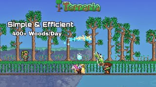 Terraria Mobile The SIMPLE Wood farm in Terraria [upl. by Lenaj]