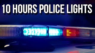 10 Hours Police Lights EXTREME SEIZURE WARNING [upl. by Ailatan863]