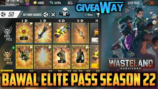 FREEFIRE ELITE PASS SEASON 22 FULL REVIEW  BAWAL ELITE PASS EVER 🔥  HUGE GIVEAWAY 🤑 ❤️ [upl. by Janis738]